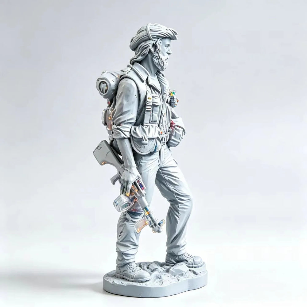 1/16 Modern Bearded Prospector in Yellow Jacket, Resin Model Figure Kit, Unassembled and Unpainted