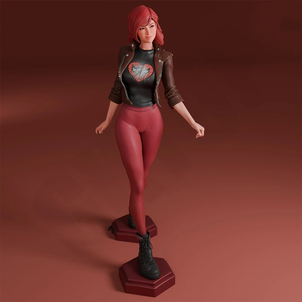 1/24 Futuristic Female in Bodysuit, Resin Model Figure Kit, Unassembled and Unpainted