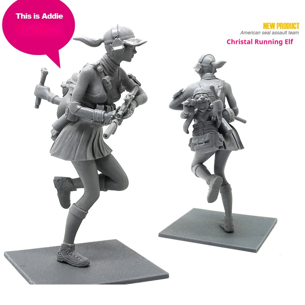 1/18 Elf Warrior, Resin Model Figure Kit, Fantasy Theme, Unassembled and Unpainted