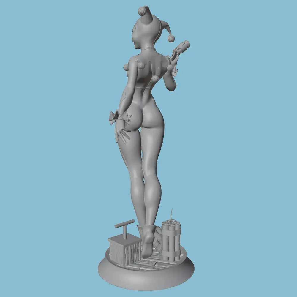75mm Jester Woman, Resin Model Figure Kit, Fantasy Theme, Unassembled and Unpainted
