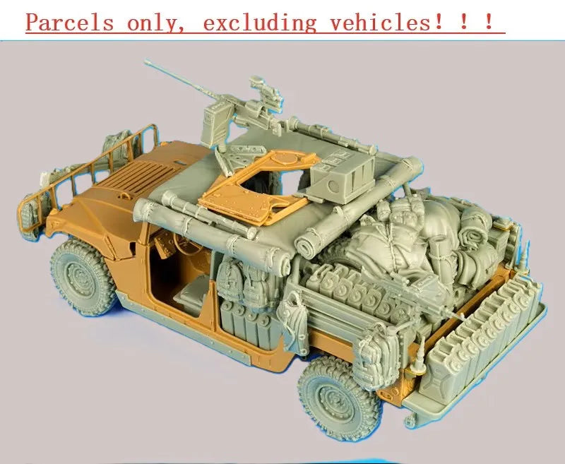 1/35 WWII Jeep Stowage Equipment, Resin Model Accessory Kit, Unpainted