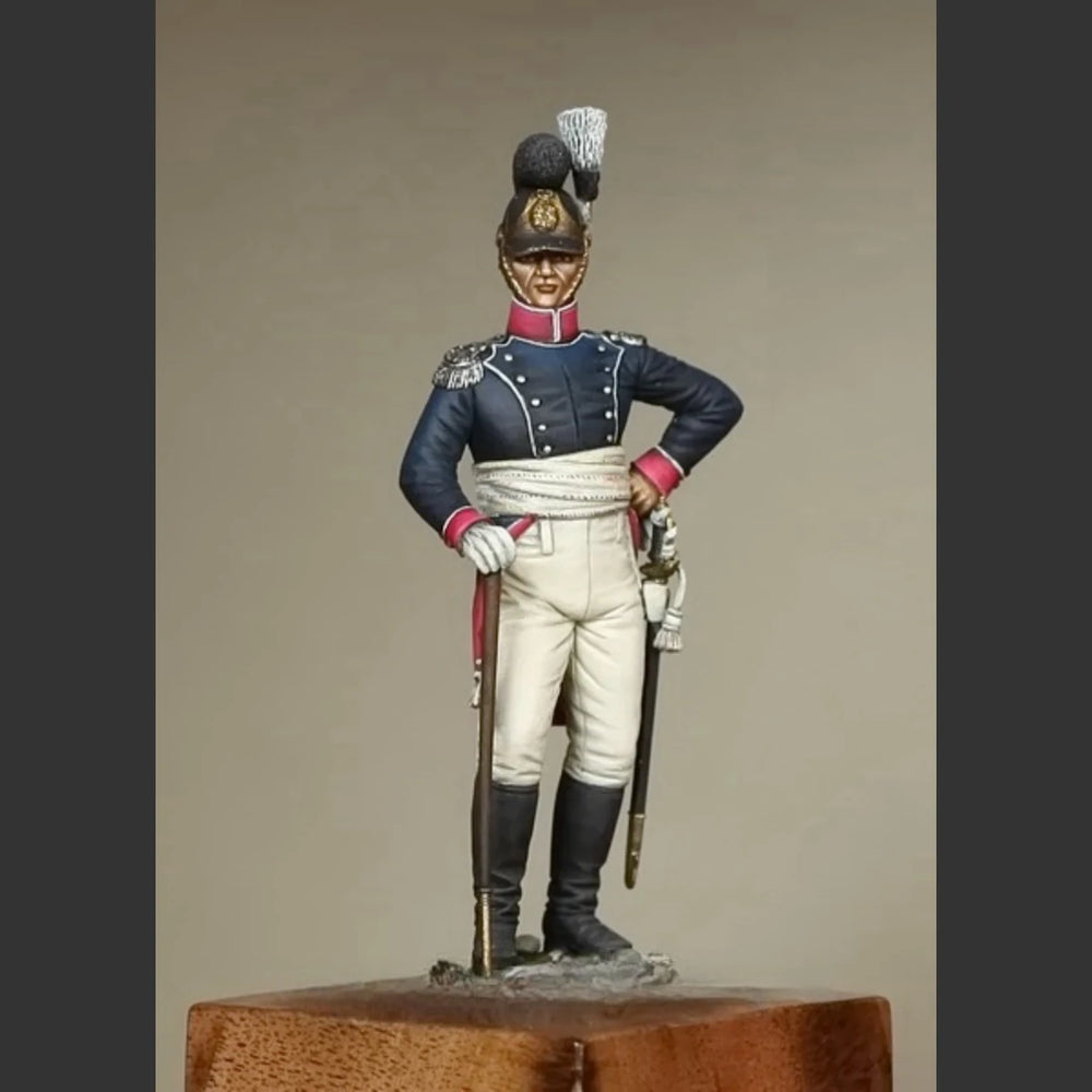 54mm Napoleonic Württemberg Infantry Officer, Resin Model Figure Kit, Unassembled and Unpainted