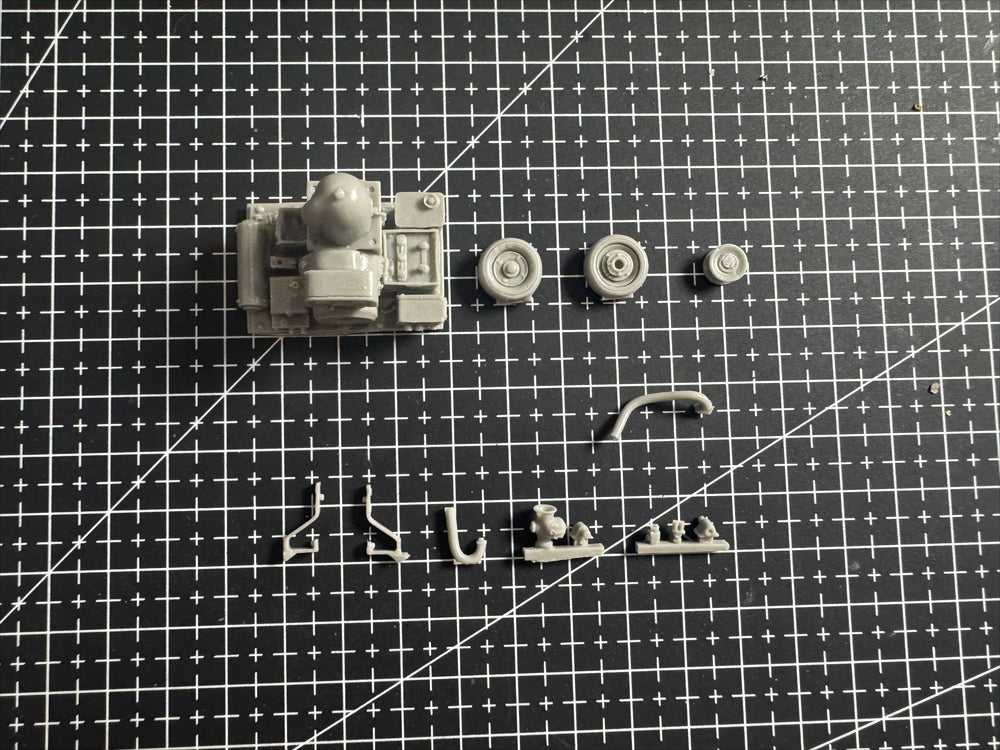 1/35 WWI Wheeled Machine Gun Carriage, Resin Model Vehicle Kit, Unassembled and Unpainted