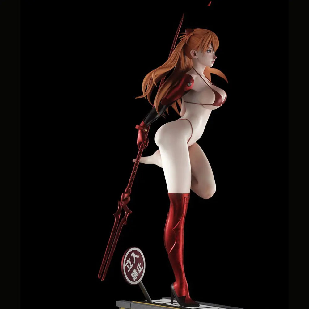 75mm Kneeling Elf Warrior with Spear, Resin Model Figure Kit, Fantasy Theme, Unassembled and Unpainted