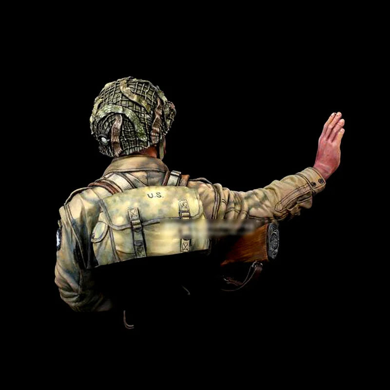 1/10 WWII USA Airborne, Resin Model Bust Kit, Unassembled and Unpainted