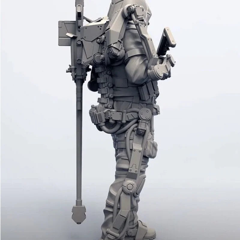 1/35 Tactical Soldier, Resin Model Figure Kit, Sci-Fi Theme, Unassembled and Unpainted
