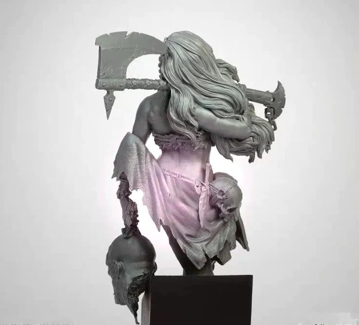 1/12 Female Barbarian Warrior, Resin Model Figure Kit, Fantasy Theme, Unassembled and Unpainted