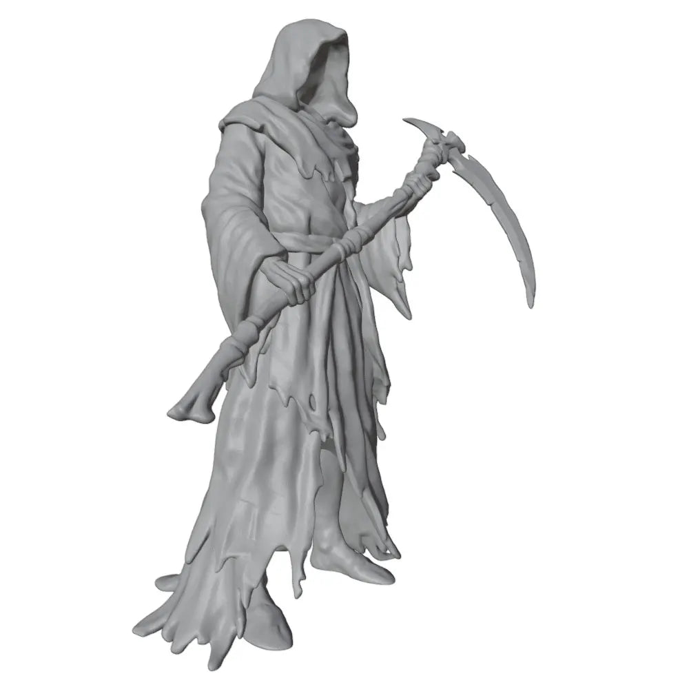 1/24 Skeletal Reaper in Tattered Robes with Curved Scythe, Resin Model Figure Kit, Fantasy Theme, Unassembled and Unpainted