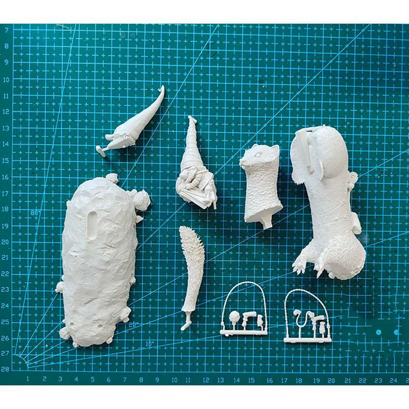 1/32 Armored Rat Beasts, 3 Figures, Resin Model Creature Kit, Fantasy Theme, Unassembled and Unpainted