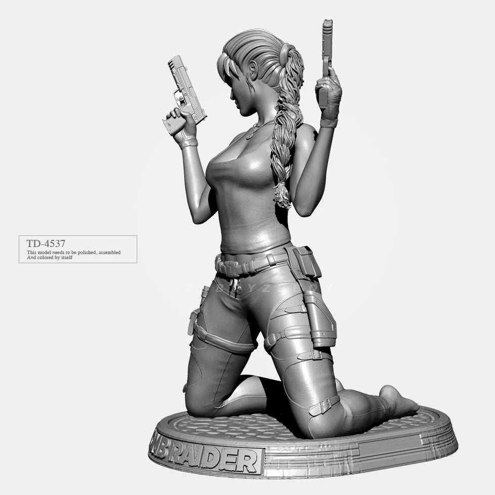 1/35 Lara Croft, Resin Model Figure Kit, Unassembled and Unpainted