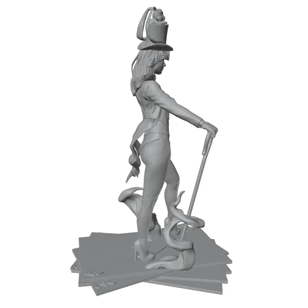 1/24 Pinup Female Magician, Resin Model Figure Kit, Unassembled and Unpainted