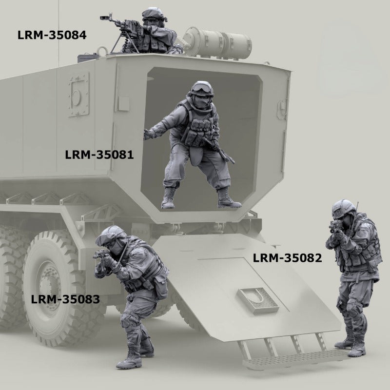 1/35 Modern Russian Tactical Infantry Squad, 4 Figures, Resin Model Figure Kit, Unassembled and Unpainted