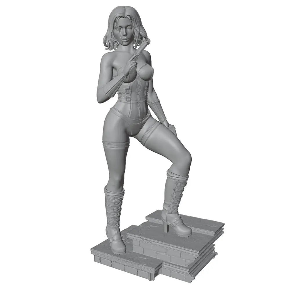 75mm Modern Female Warrior, Resin Model Figure Kit, Unassembled and Unpainted