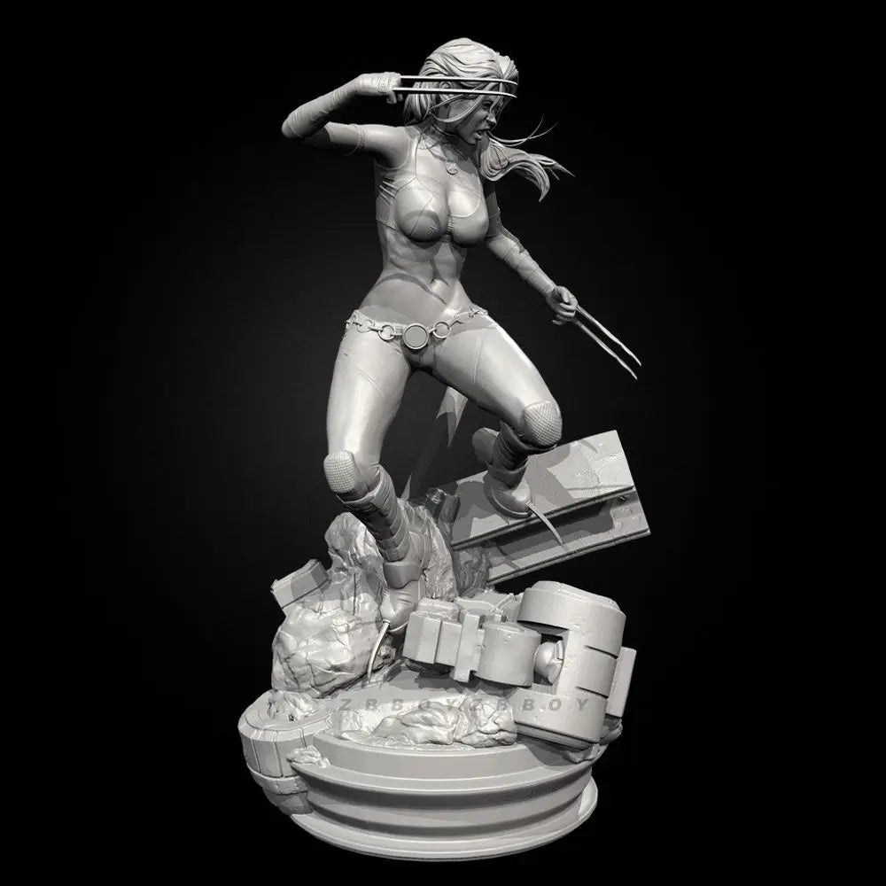50mm Warrior Woman with Dual Daggers, Resin Model Figure Kit, Fantasy Theme, Unassembled and Unpainted