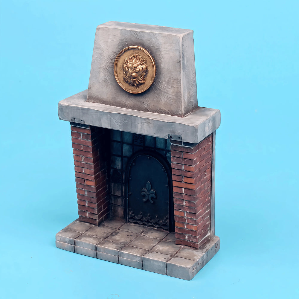 1/35 European Fireplace, Resin Model Terrain Kit, Historical Theme, Unpainted