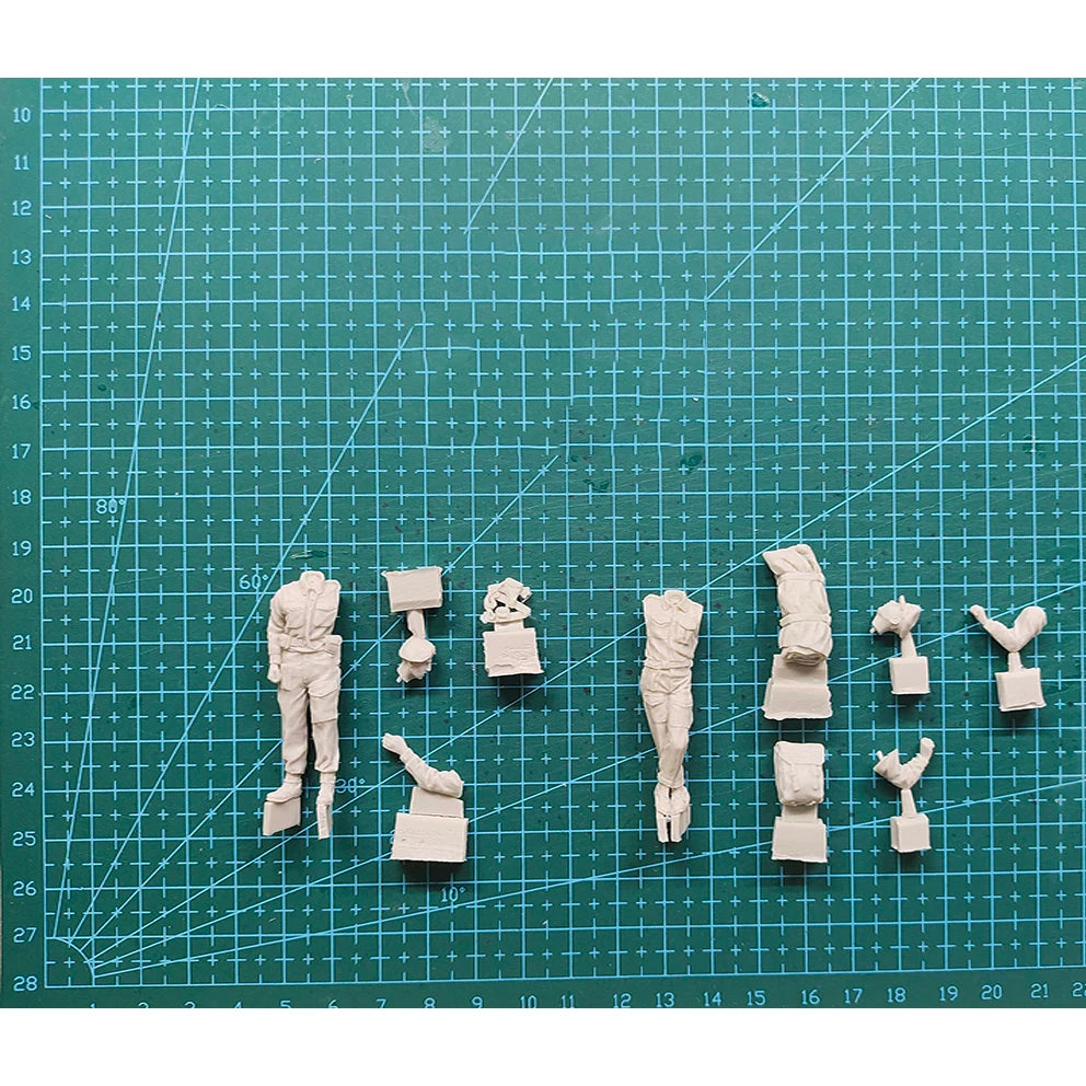 1/35 WWII American Pilots, 2 Figures, Resin Model Figure Kit, Unassembled and Unpainted