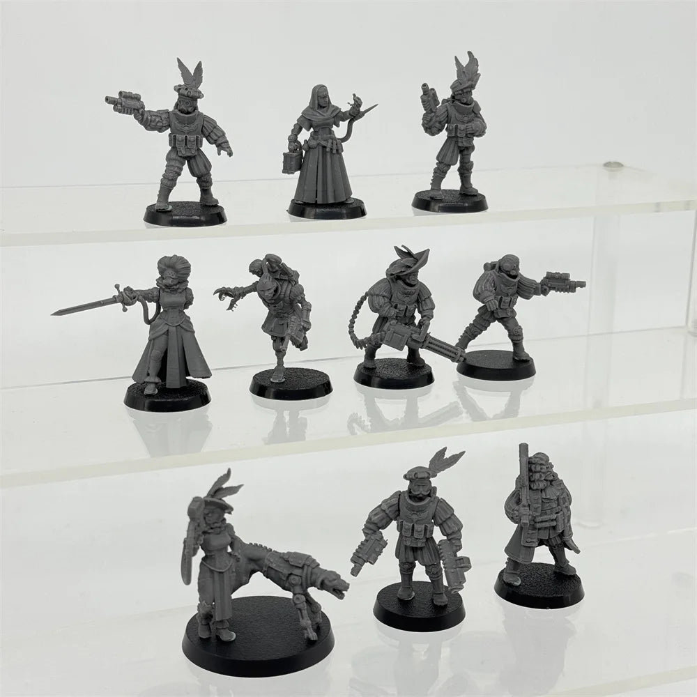 28mm Medieval Royal Guard Starfly Fantasy, 28 Figures, Resin Model Figure Kit, Unassembled and Unpainted