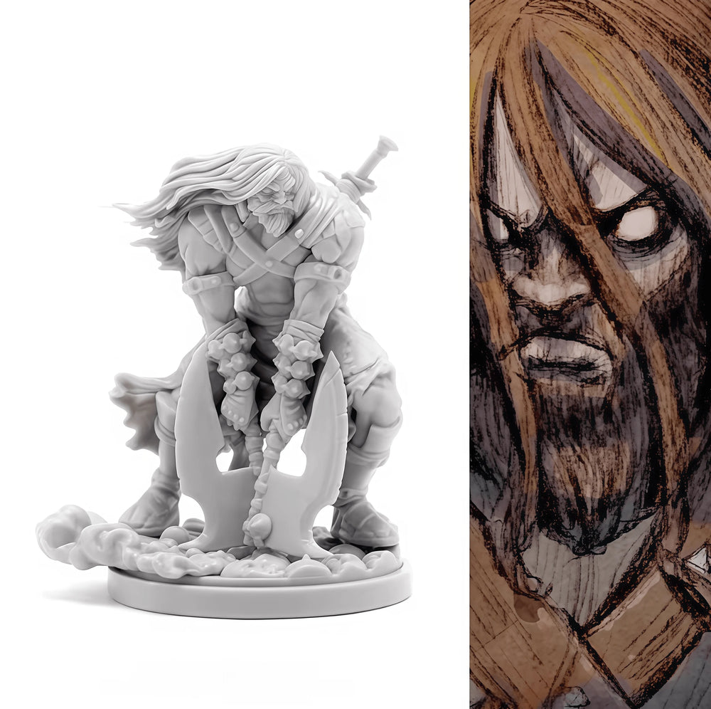 38mm Martial God Warrior, Resin Model Figure Kit, Fantasy Theme, Unassembled and Unpainted