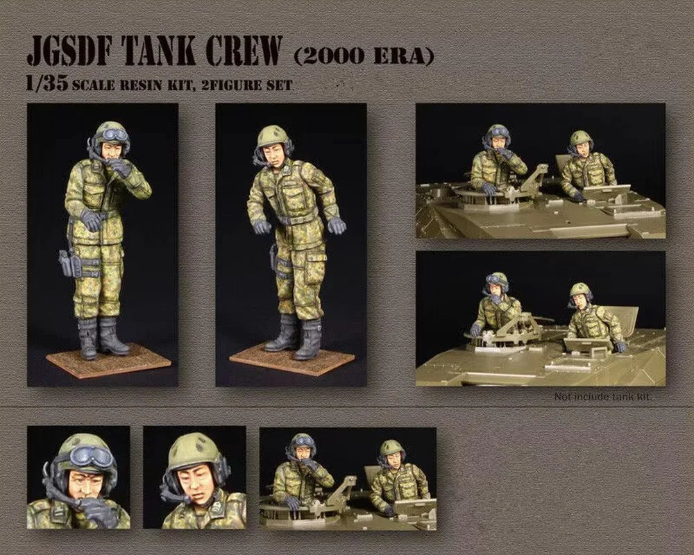 1/35 Modern JGSDF Tank Crew Members, 4 Figures, Resin Model Figure Kit, Unassembled and Unpainted