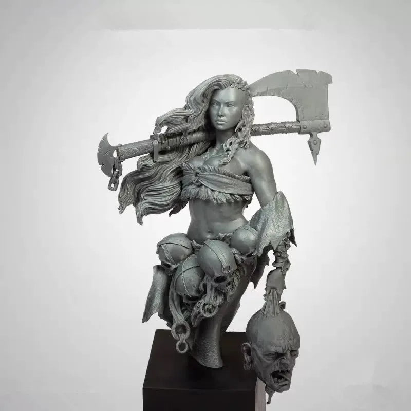 1/12 Female Barbarian Warrior, Resin Model Figure Kit, Fantasy Theme, Unassembled and Unpainted