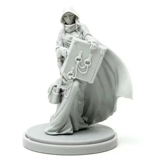 30mm Ornate Fantasy Warrior with Shield, Resin Model Figure Kit, Fantasy Theme, Unassembled and Unpainted