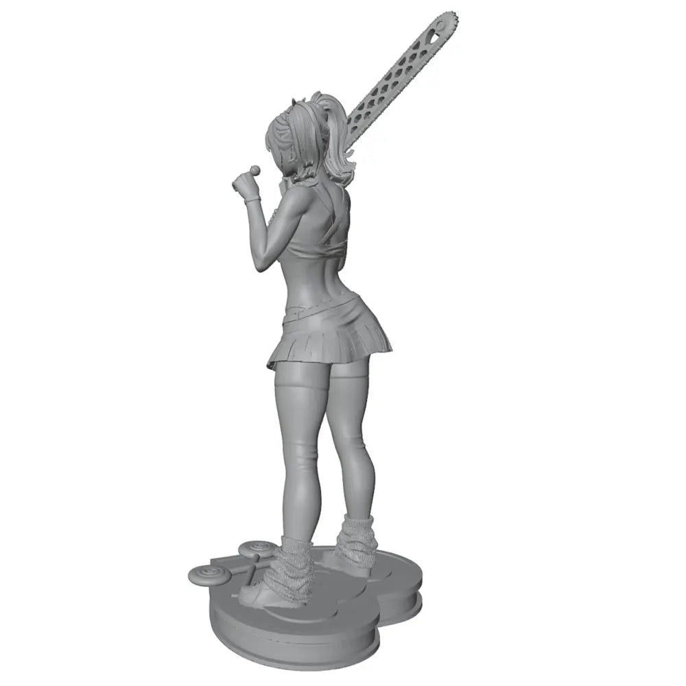 75mm Girl with Twin-Tails, Resin Model Figure Kit, Anime Theme, Unassembled and Unpainted