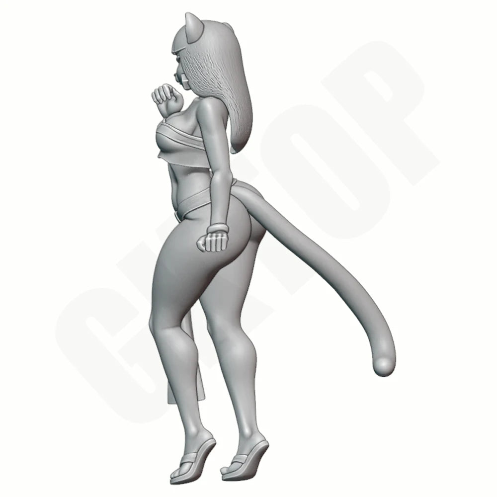 1/24 Cheetah Furry Character, Resin Model Figure Kit, Unassembled and Unpainted
