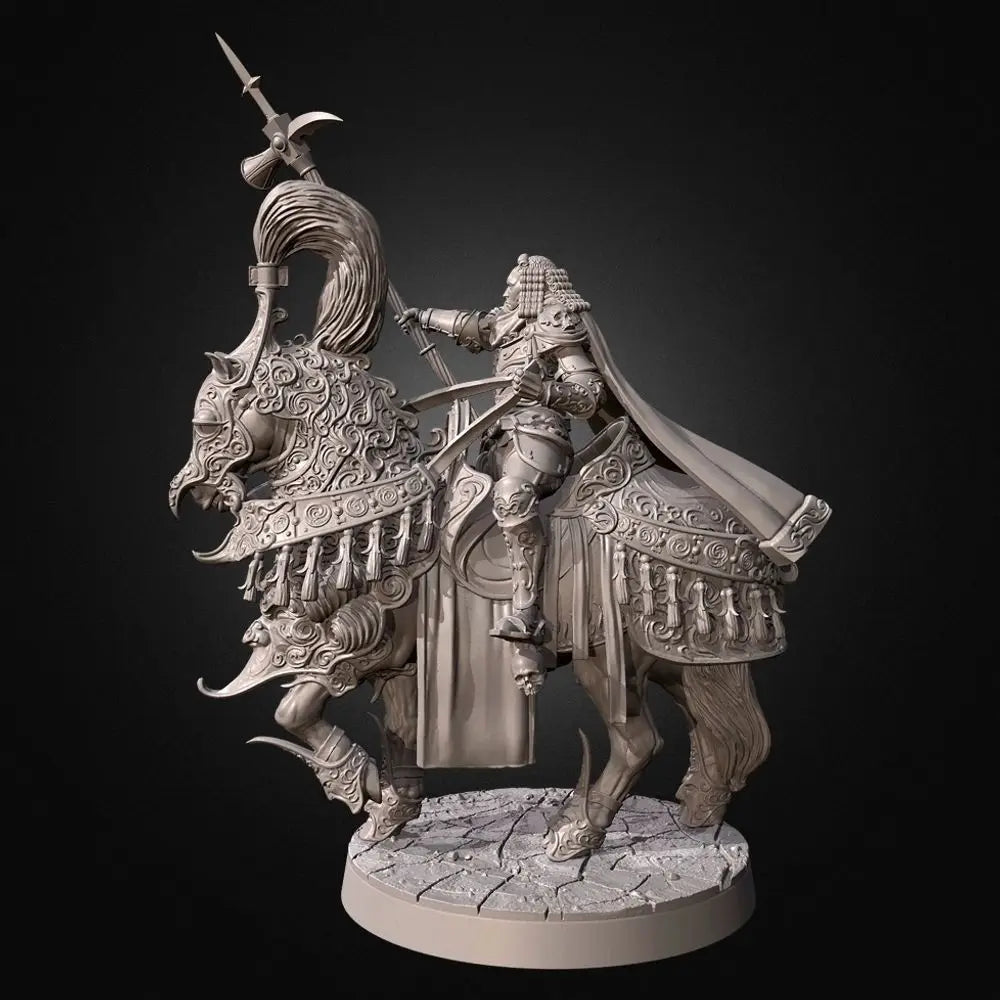 50mm Lord Knight, 4 Figures, Resin Model Figure Kit, Fantasy Theme, Unassembled and Unpainted