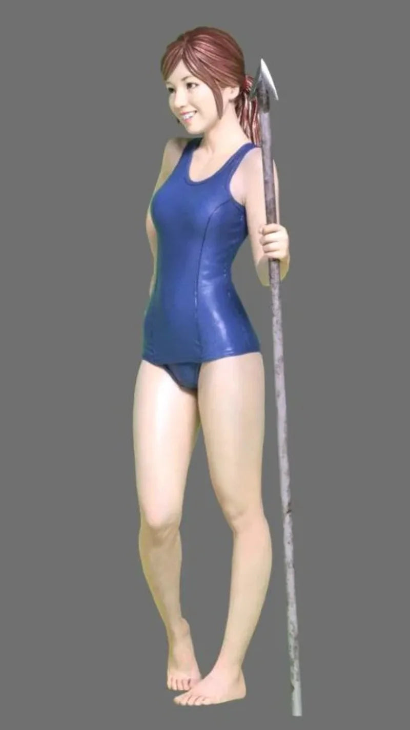1/12 Armed Female Warrior, Resin Model Figure Kit, Fantasy Theme, Unassembled and Unpainted