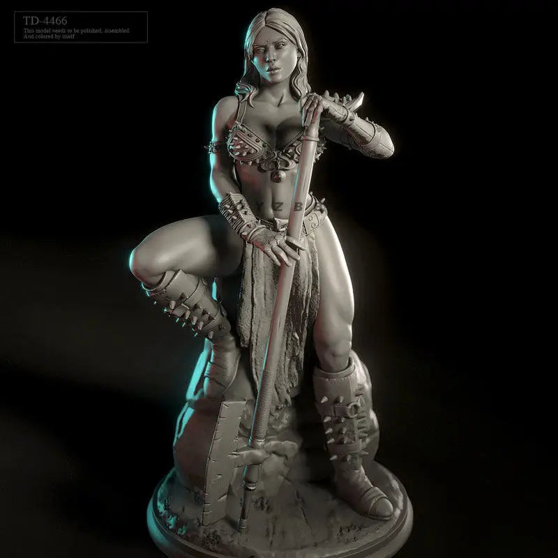 75mm Female Executioner, Resin Model Figure Kit, Fantasy Theme, Unassembled and Unpainted