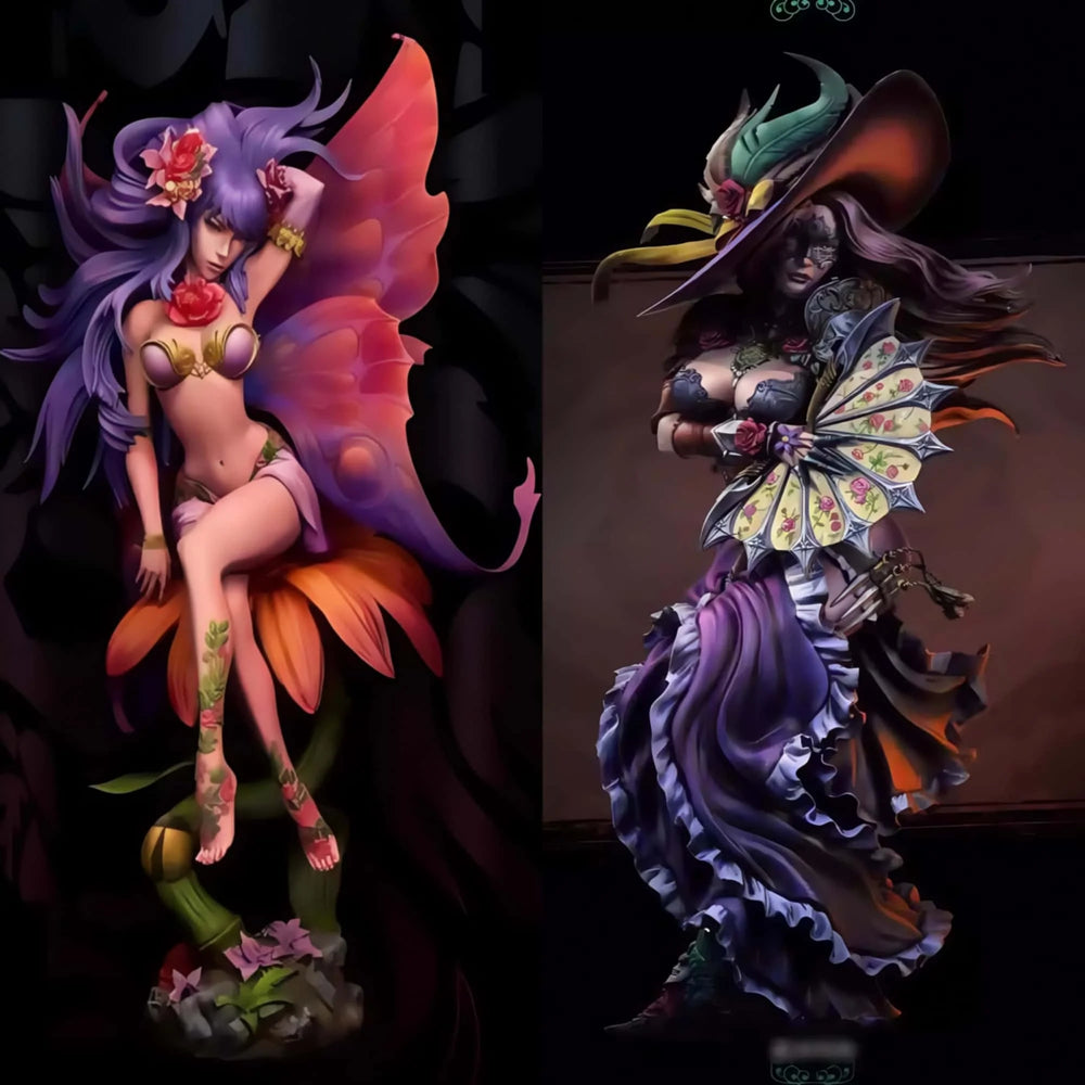 1/9 Female Sprites, 2 Figures, Resin Model Figure Kit, Fantasy Theme, Unassembled and Unpainted