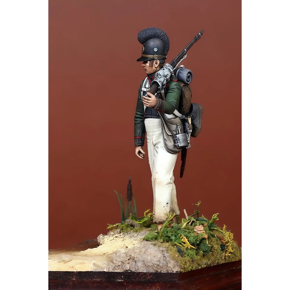 54mm Napoleonic Bavarian Infantry Soldier, Resin Model Figure Kit, Unassembled and Unpainted