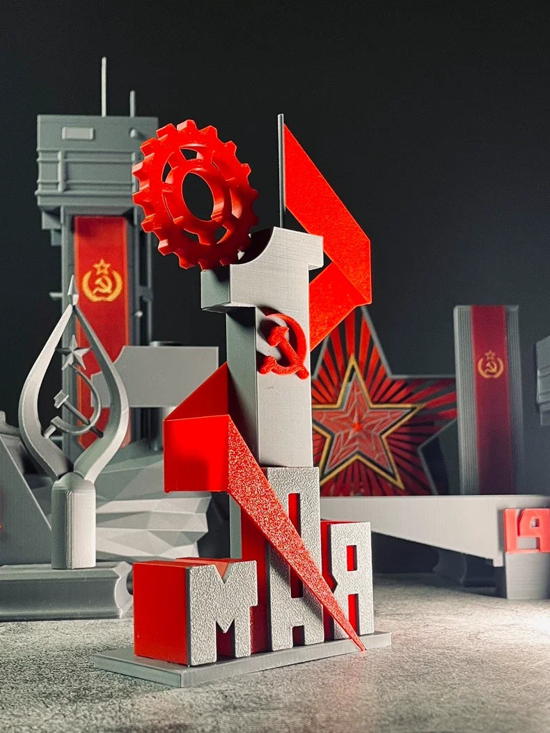 1/12 Cold War Soviet Workers' Day Monument, Resin Model Diorama Kit, Unassembled and Unpainted
