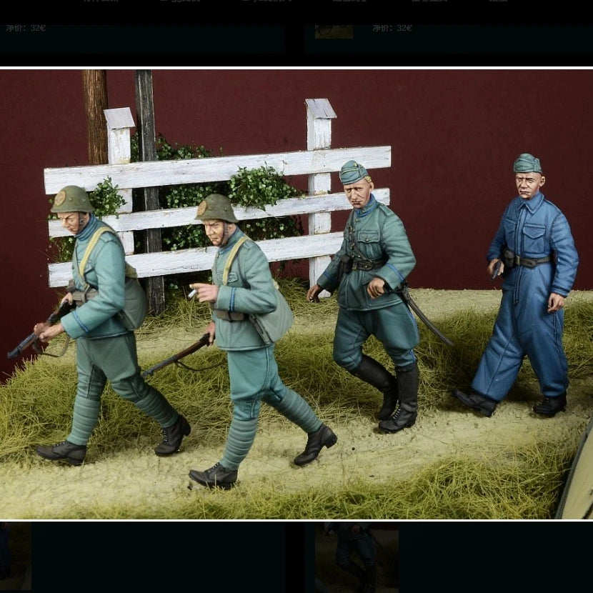 1/35 Modern Military Checkpoint, 7 Figures, Resin Model Figure Kit, Unassembled and Unpainted