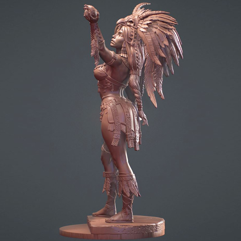 1/24 Ancient Aztec Priestess, Resin Model Figure Kit, Unassembled and Unpainted