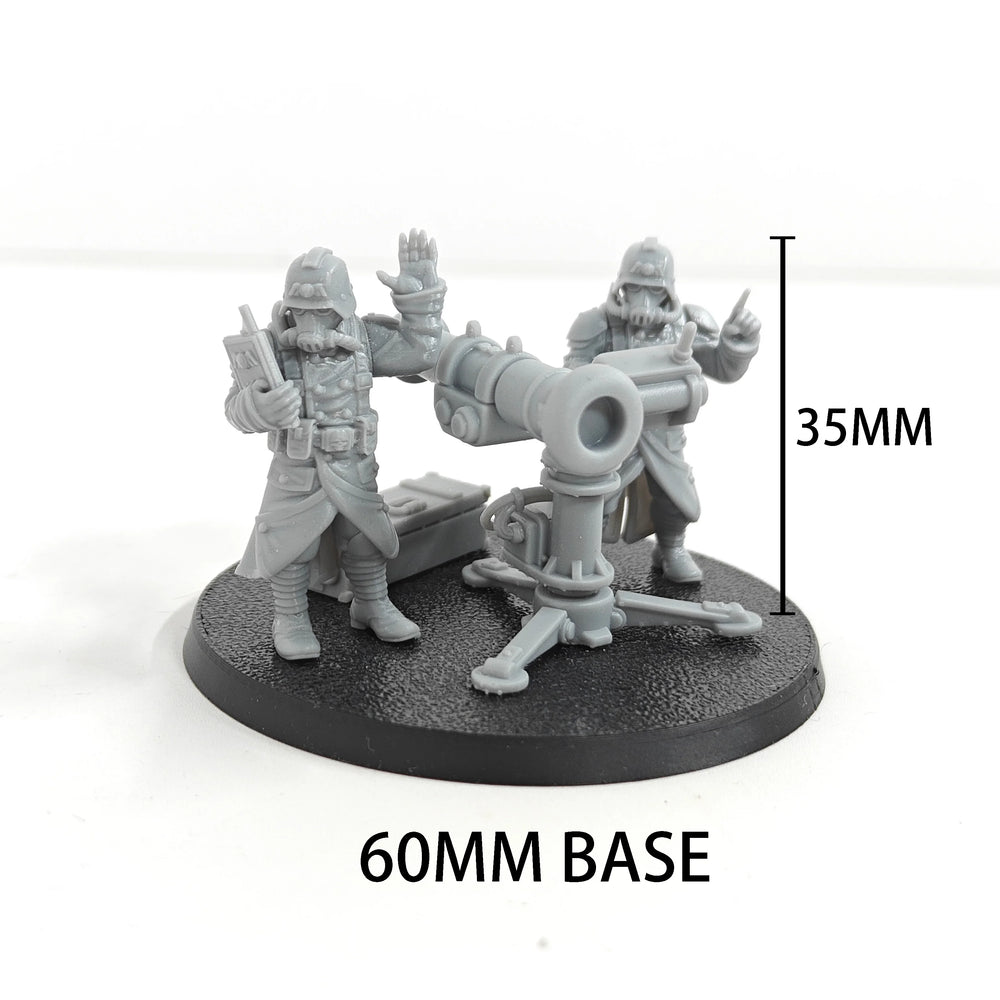 35mm Missile Crew, 5 Figures, Resin Model Figure Kit, Sci-Fi Theme, Unassembled and Unpainted
