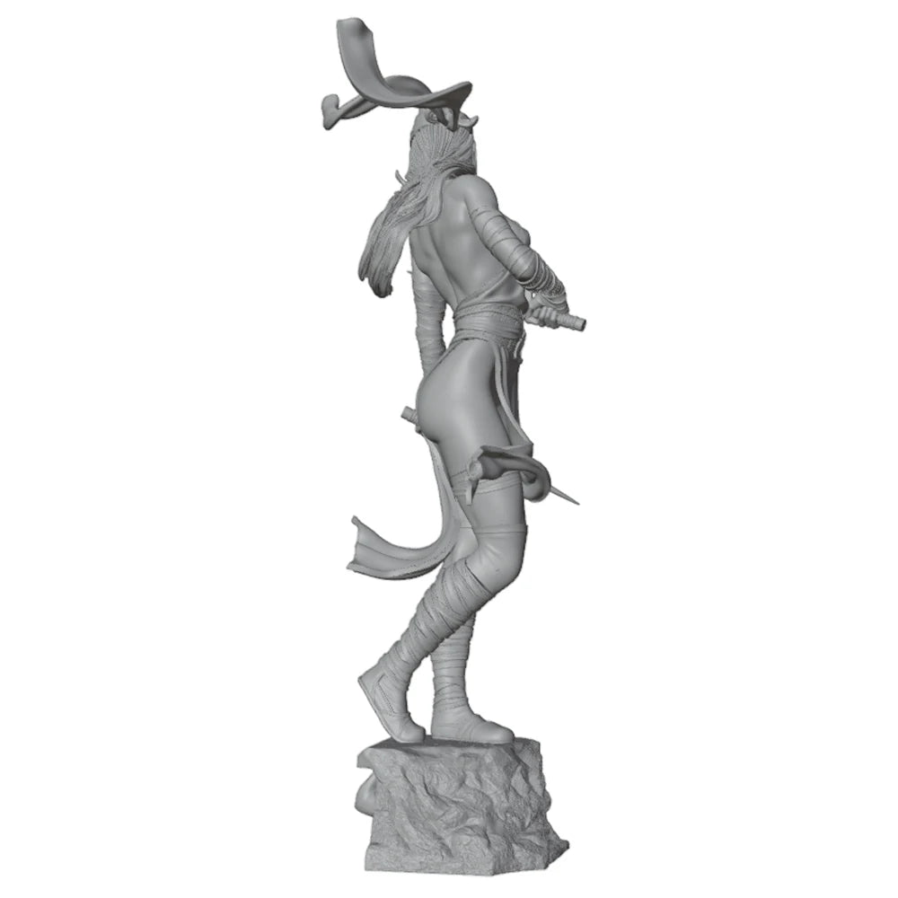 75mm Barbarian Berserker with Raised Axe, Resin Model Figure Kit, Fantasy Theme, Unassembled and Unpainted