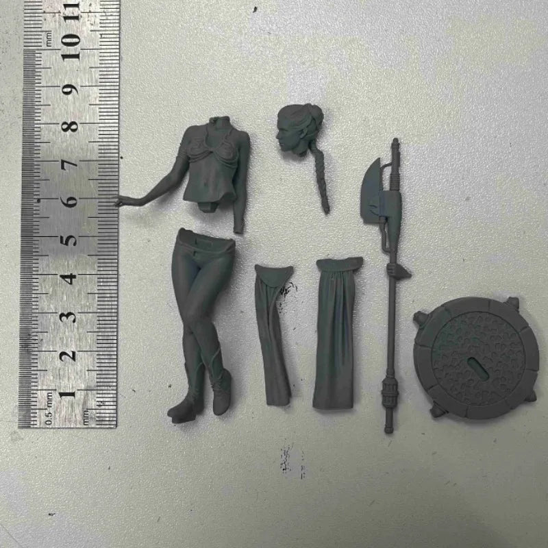 1/24 Female Warrior Princess, Resin Model Figure Kit, Fantasy Theme, Unassembled and Unpainted