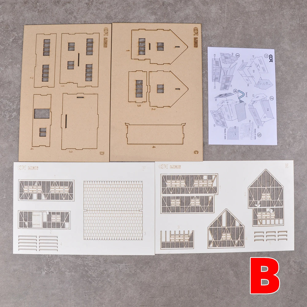 1/72 European Rural Farm Buildings, Resin Model Diorama Kit, Historical Theme, Unassembled and Unpainted