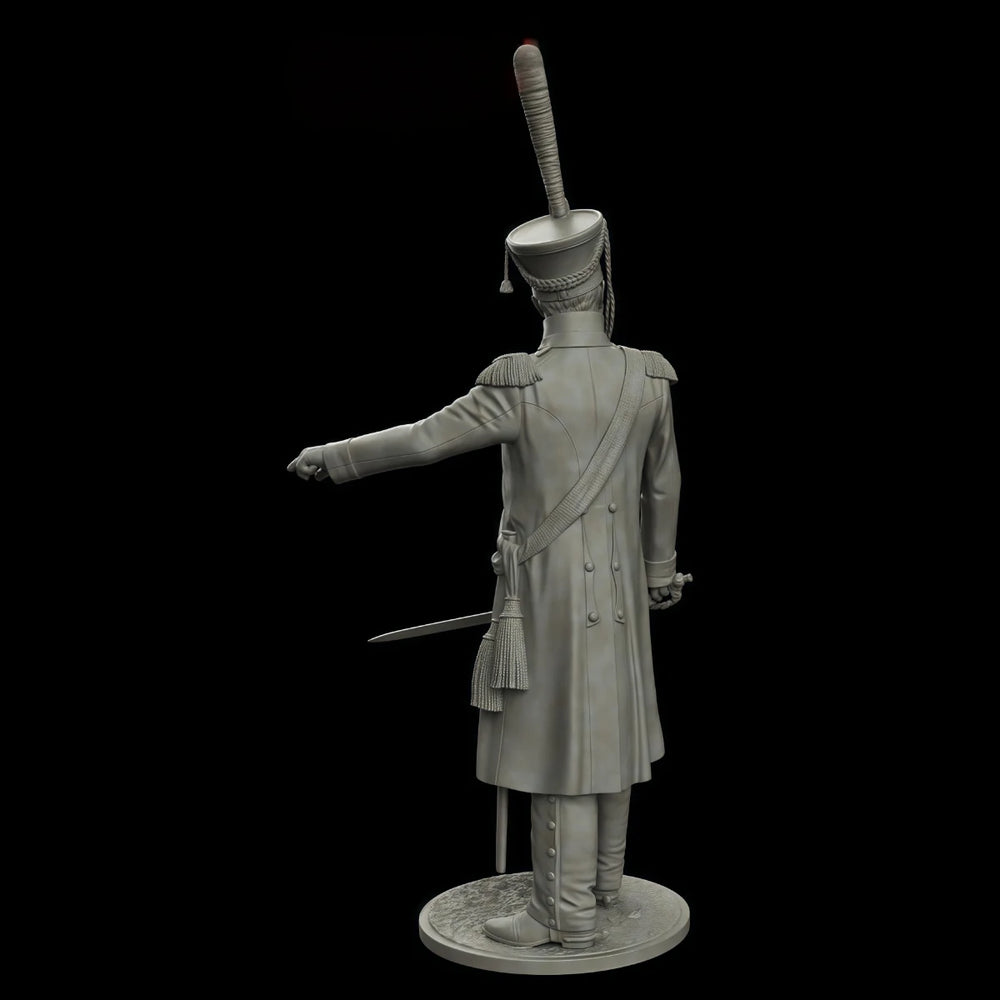 75mm Napoleonic Russian Grenadiers Officer, Resin Model Figure Kit, Unassembled and Unpainted