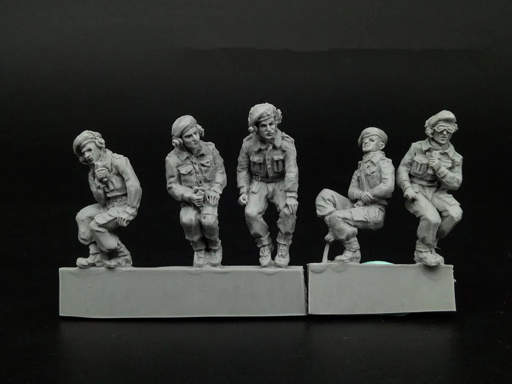 1/72 Modern British Armed Forces, 5 Figures, Resin Model Figure Kit, Unassembled and Unpainted