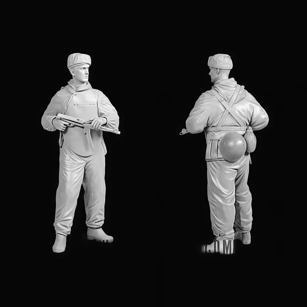 1/16 WWII Soviet Assault Soldier, Resin Model Figure Kit, Unassembled and Unpainted
