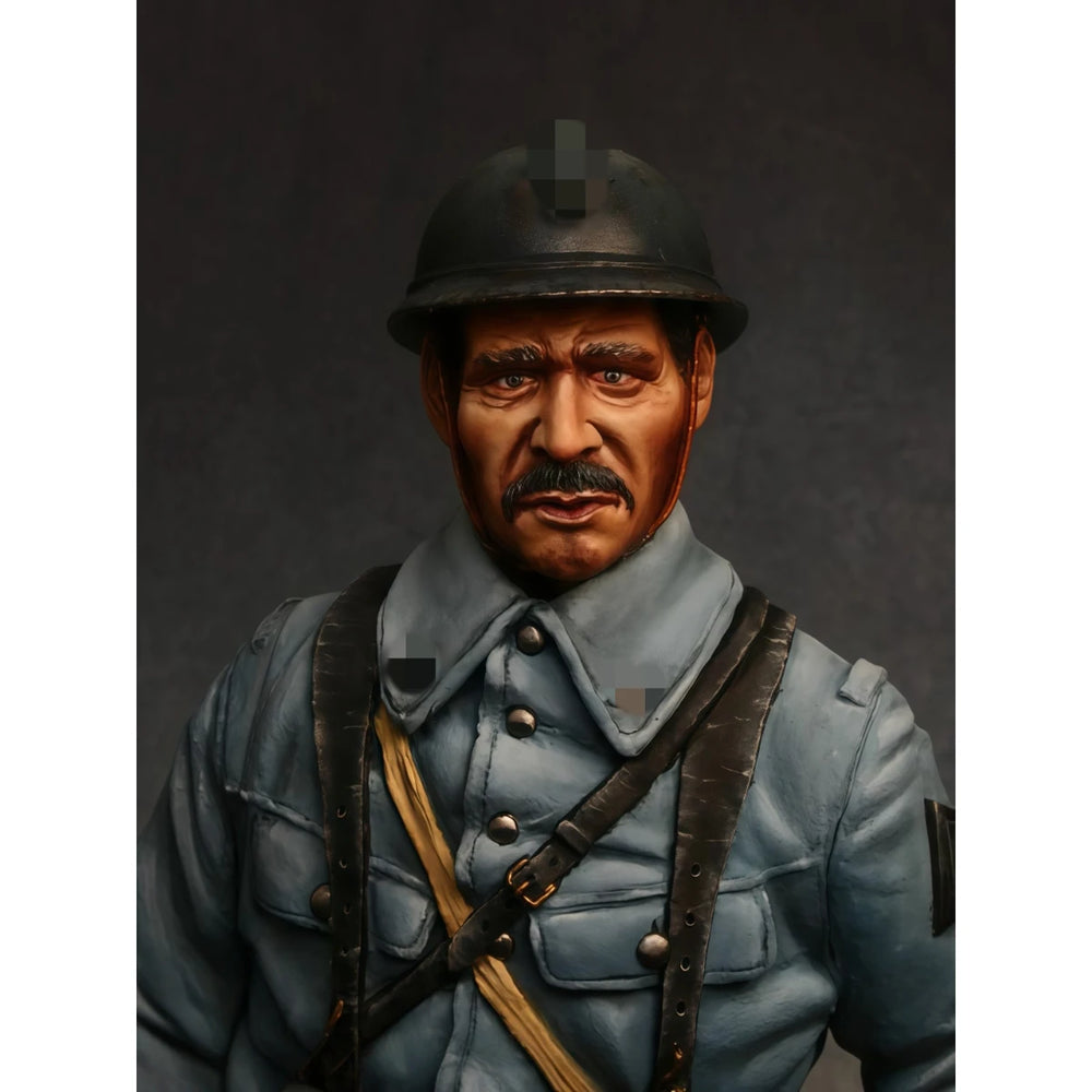 1/10 WWI German Sergeant, Resin Model Bust Kit, Unassembled and Unpainted