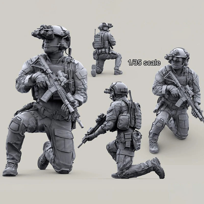 1/35 Modern Tactical Military Operators, 14 Figures, Resin Model Figure Kit, Unassembled and Unpainted