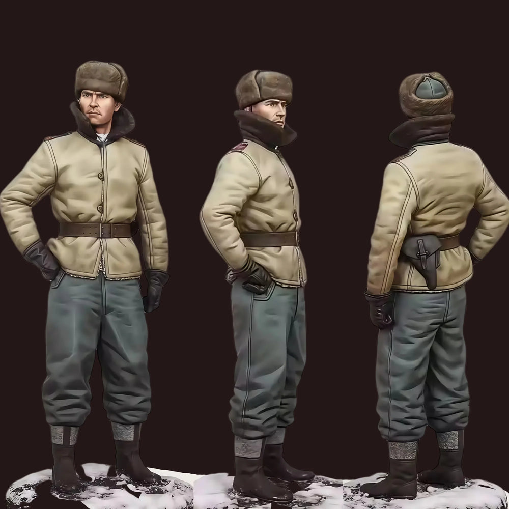 1/16 WWII German Infantry in Field Parka, Resin Model Figure Kit, Unassembled and Unpainted