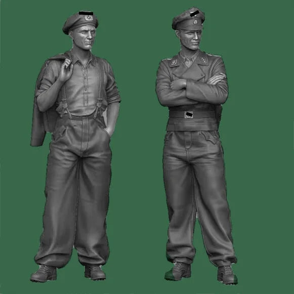 1/35 Modern Military Personnel, 2 Figures, Resin Model Figure Kit, Unassembled and Unpainted