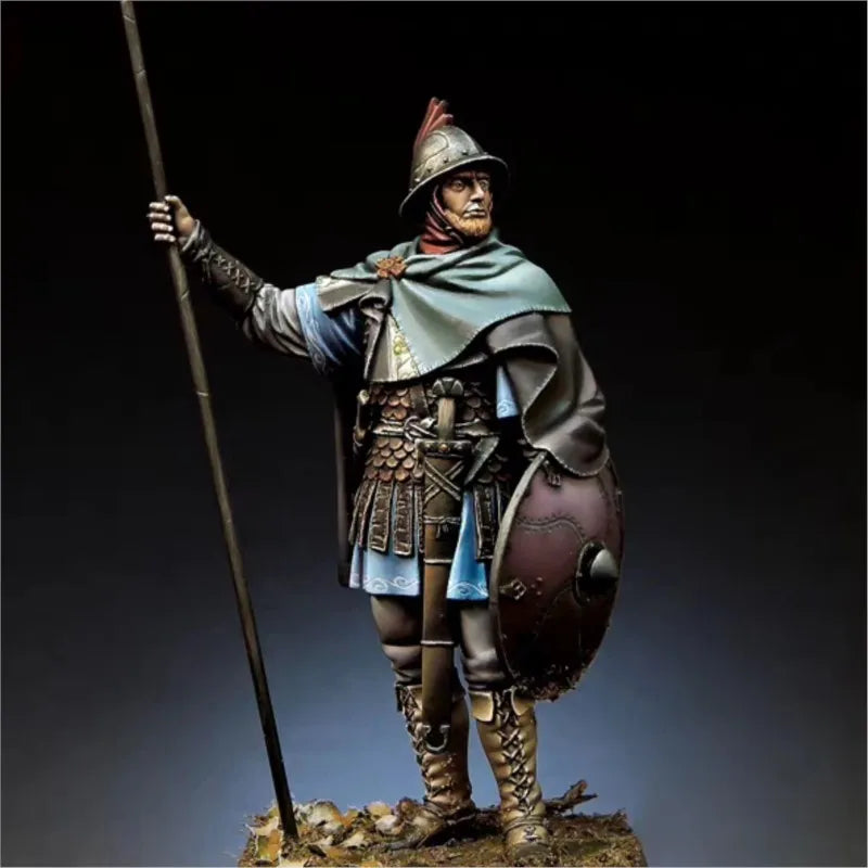 Medieval Carolingian Cavalryman, Resin Model Figure Kit, Unassembled and Unpainted