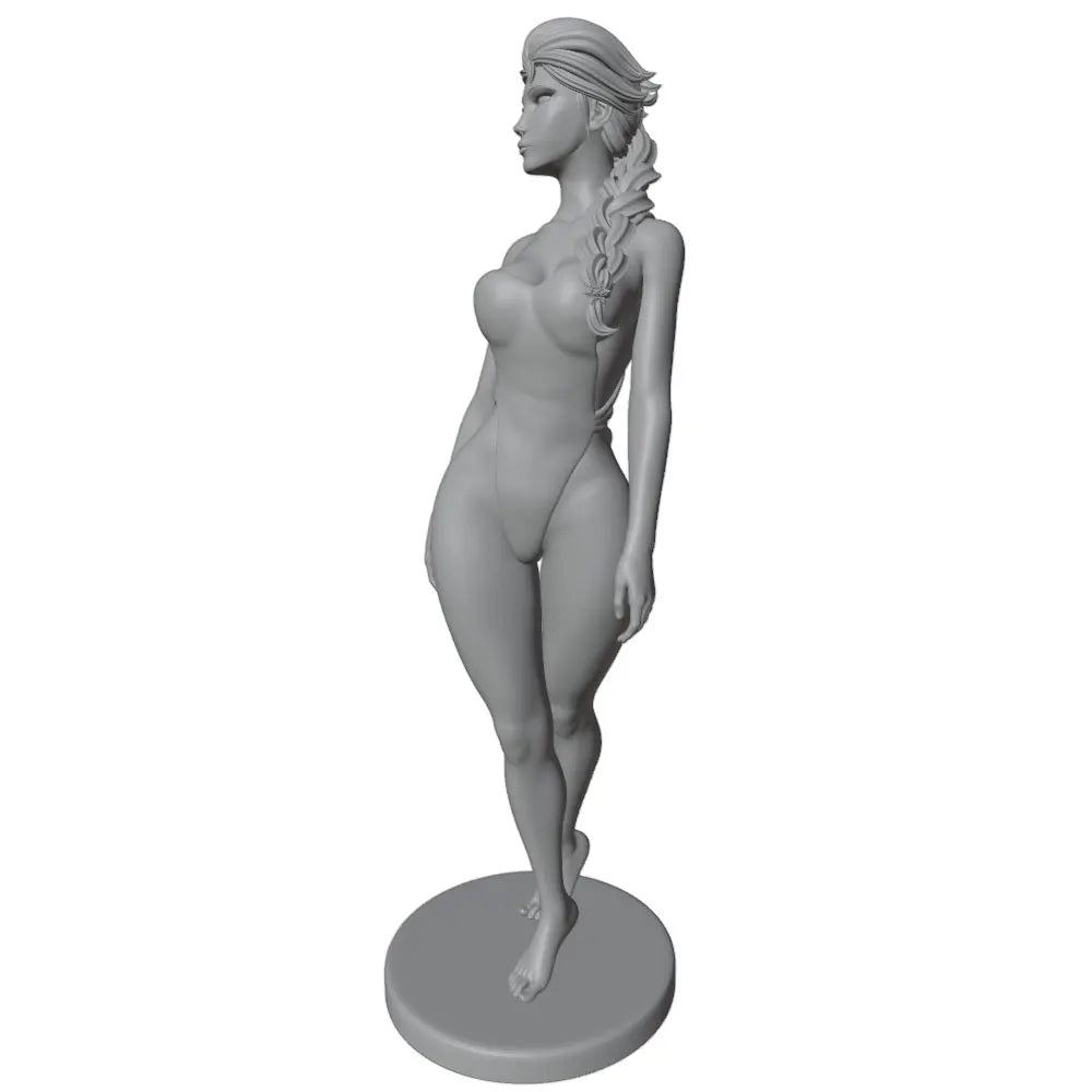 1/24 Classical Pin-up with Wrapped Hair, Resin Model Figure Kit, Unassembled and Unpainted