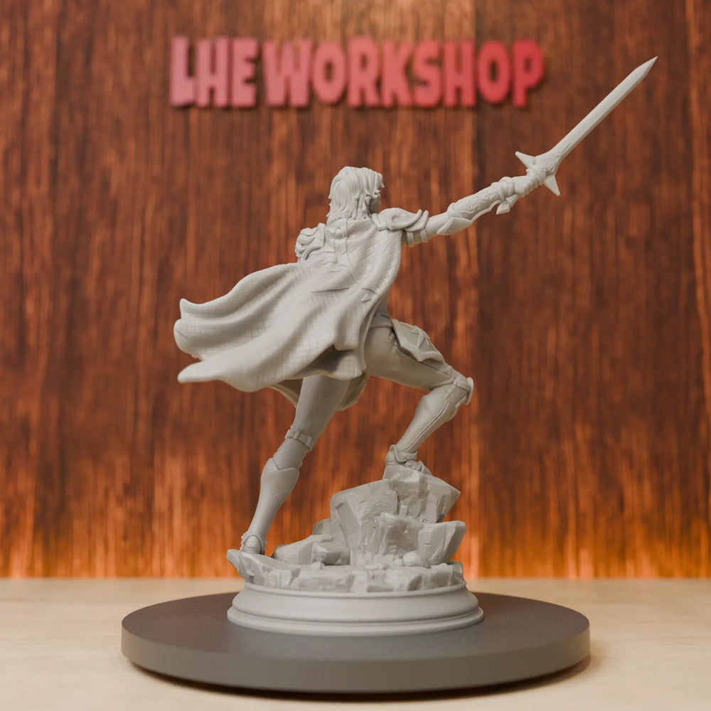 75mm Female Paladin of the Sun, Resin Model Figure Kit, Fantasy Theme, Unassembled and Unpainted