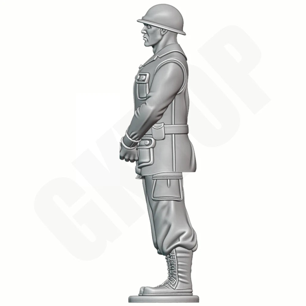 1/24 Modern American Soldier Saluting, Resin Model Figure Kit, Unassembled and Unpainted